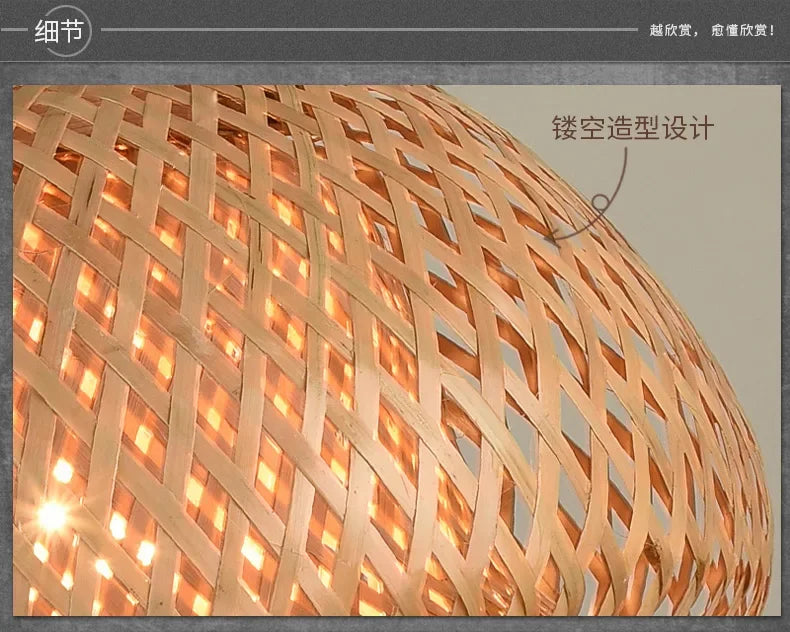 2025 mais novo pingente de bambu lâmpadas luzes teto rattan vime lustre mão malha trança suspensa casa jantar trançado decoração quente
