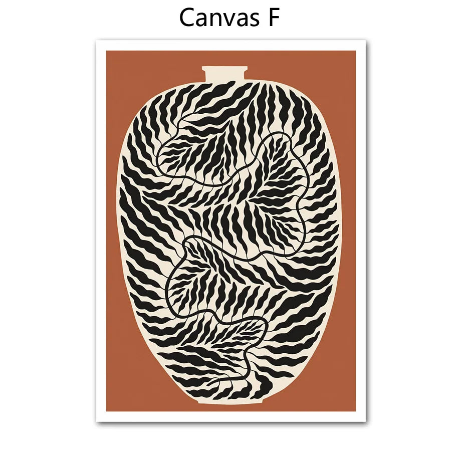 Pintura abstrata da lona da linha para a decoração da sala, cartaz nórdico, retratos da parede, menina, Nu, limão, vaso, geometria, impressões artísticas