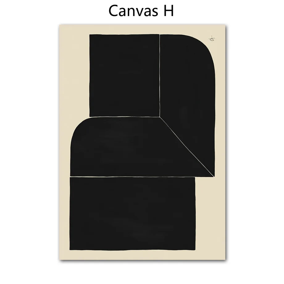 Pintura abstrata da lona da linha para a decoração da sala, cartaz nórdico, retratos da parede, menina, Nu, limão, vaso, geometria, impressões artísticas