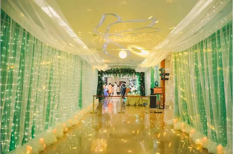 3x 3/6x3/10x3m led luzes da corda de sincelo luzes de fadas de natal guirlanda casa ao ar livre para casamento/festa/cortina/decoração de jardim