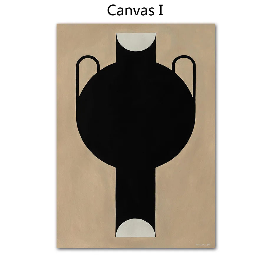 Pintura abstrata da lona da linha para a decoração da sala, cartaz nórdico, retratos da parede, menina, Nu, limão, vaso, geometria, impressões artísticas