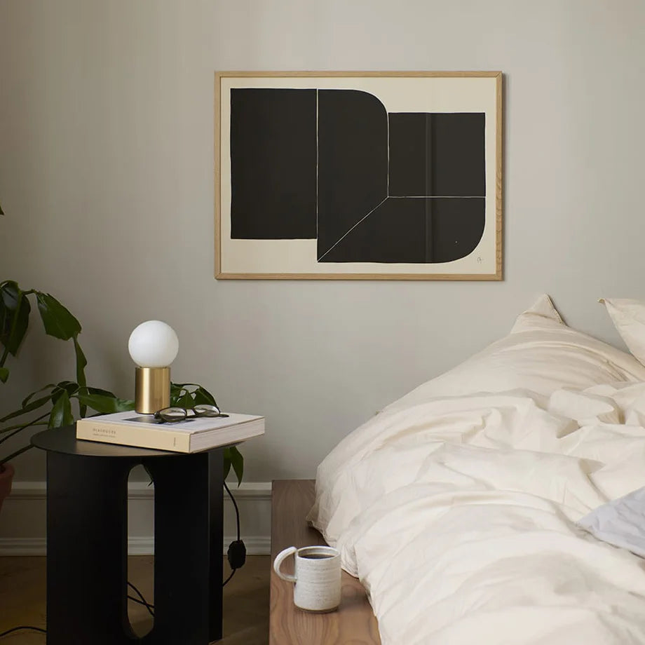 Pintura abstrata da lona da linha para a decoração da sala, cartaz nórdico, retratos da parede, menina, Nu, limão, vaso, geometria, impressões artísticas
