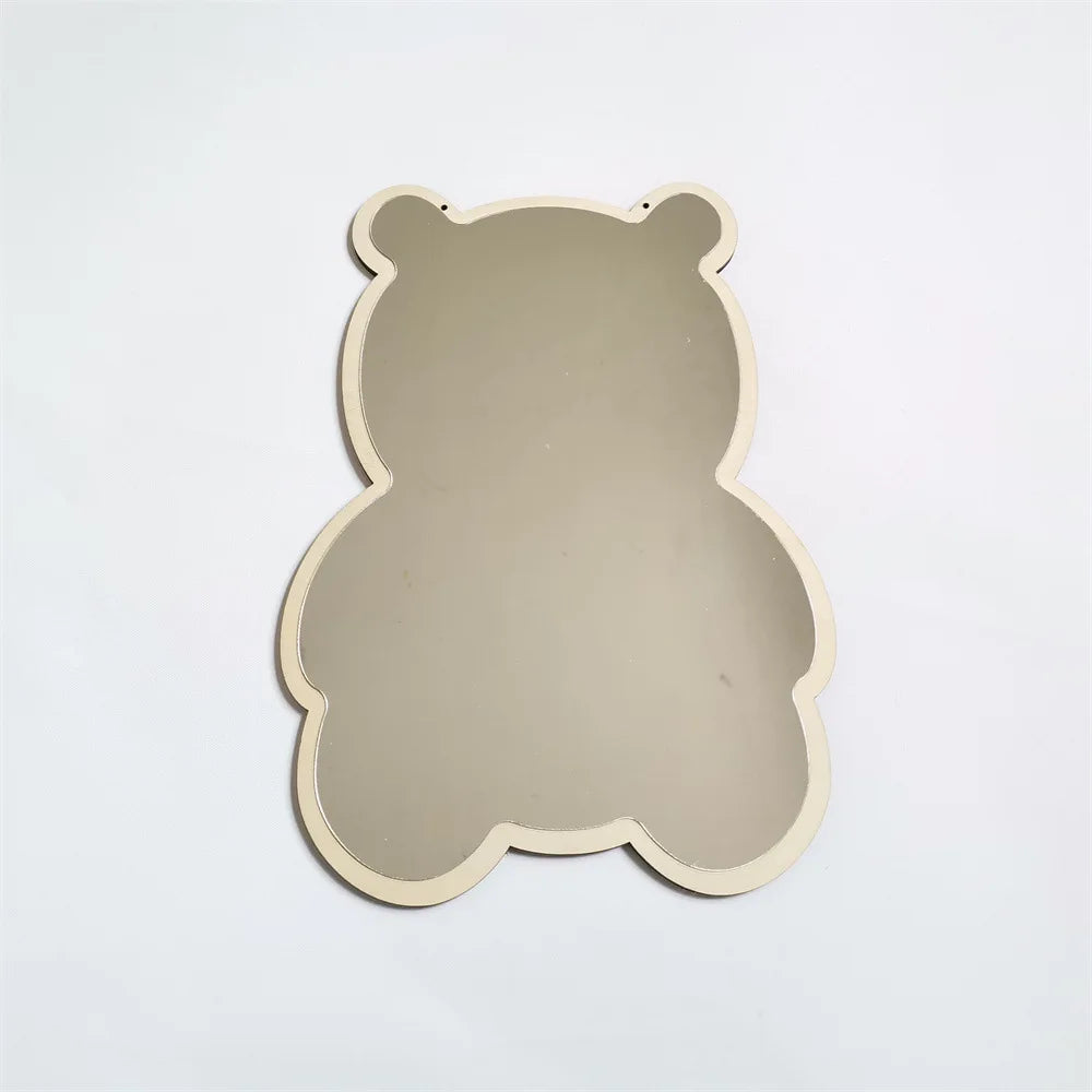 Coelho urso em forma de espelho acrílico ornamentos dos desenhos animados artesanato foto adereços bebê crianças quarto nordic decoração casa