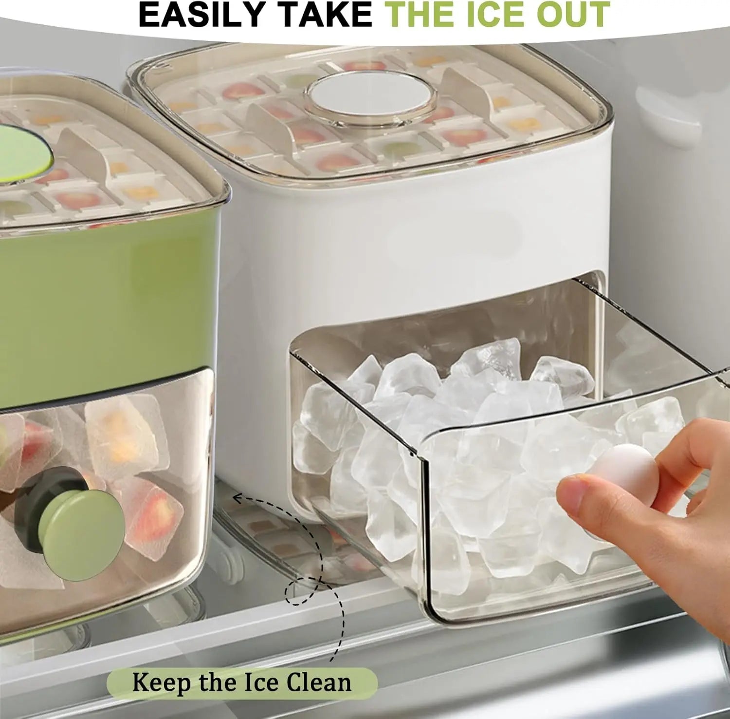 48 grade lce fazendo molde reutilizável geladeira fabricante de gelo um toque fácil liberação bandeja de cubos de gelo caseira molde casa ferramenta de fabricação de gelo
