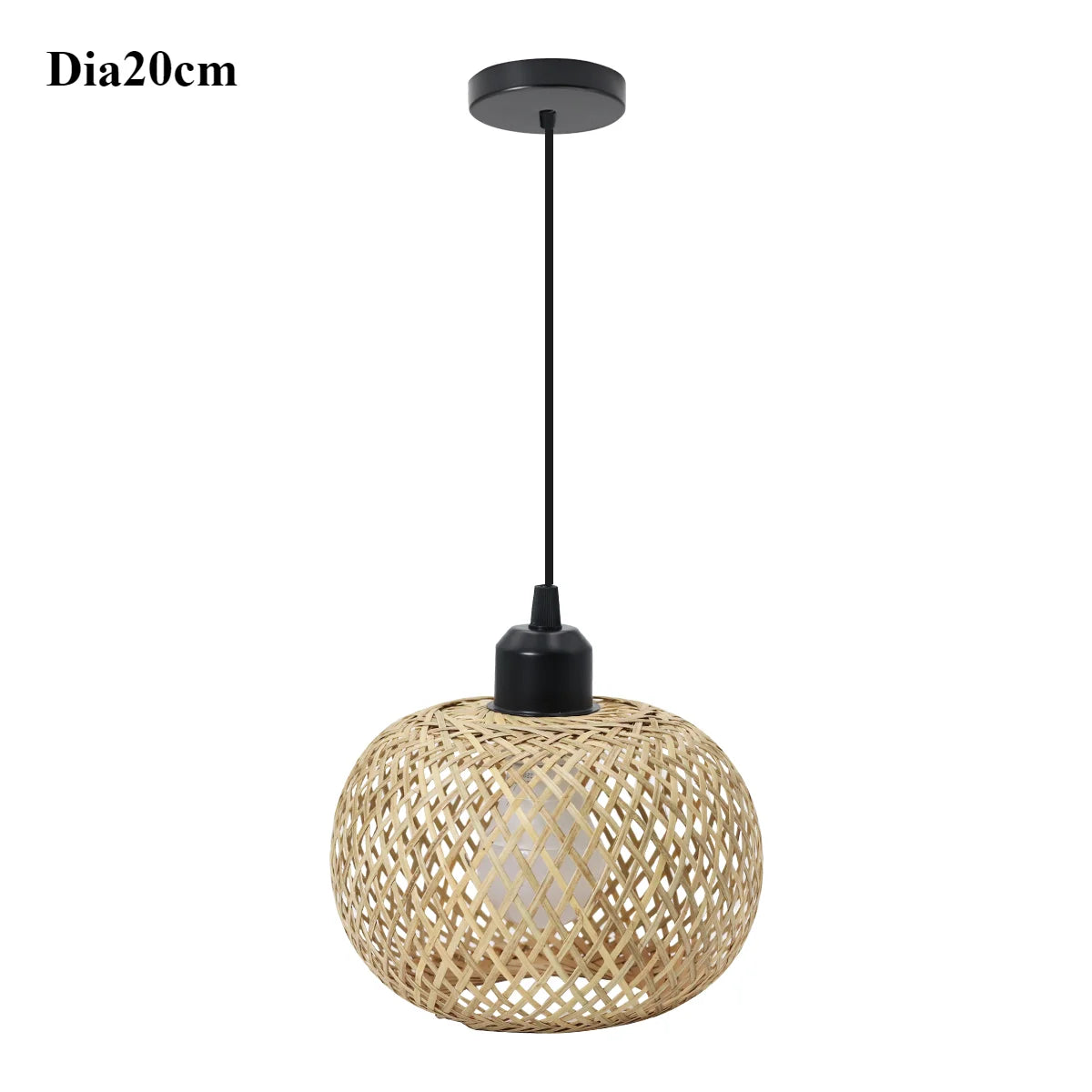 Lâmpada pingente de bambu lustre pendurado lâmpada artesanal rattan pingente luminária restaurante sala jantar iluminação interior