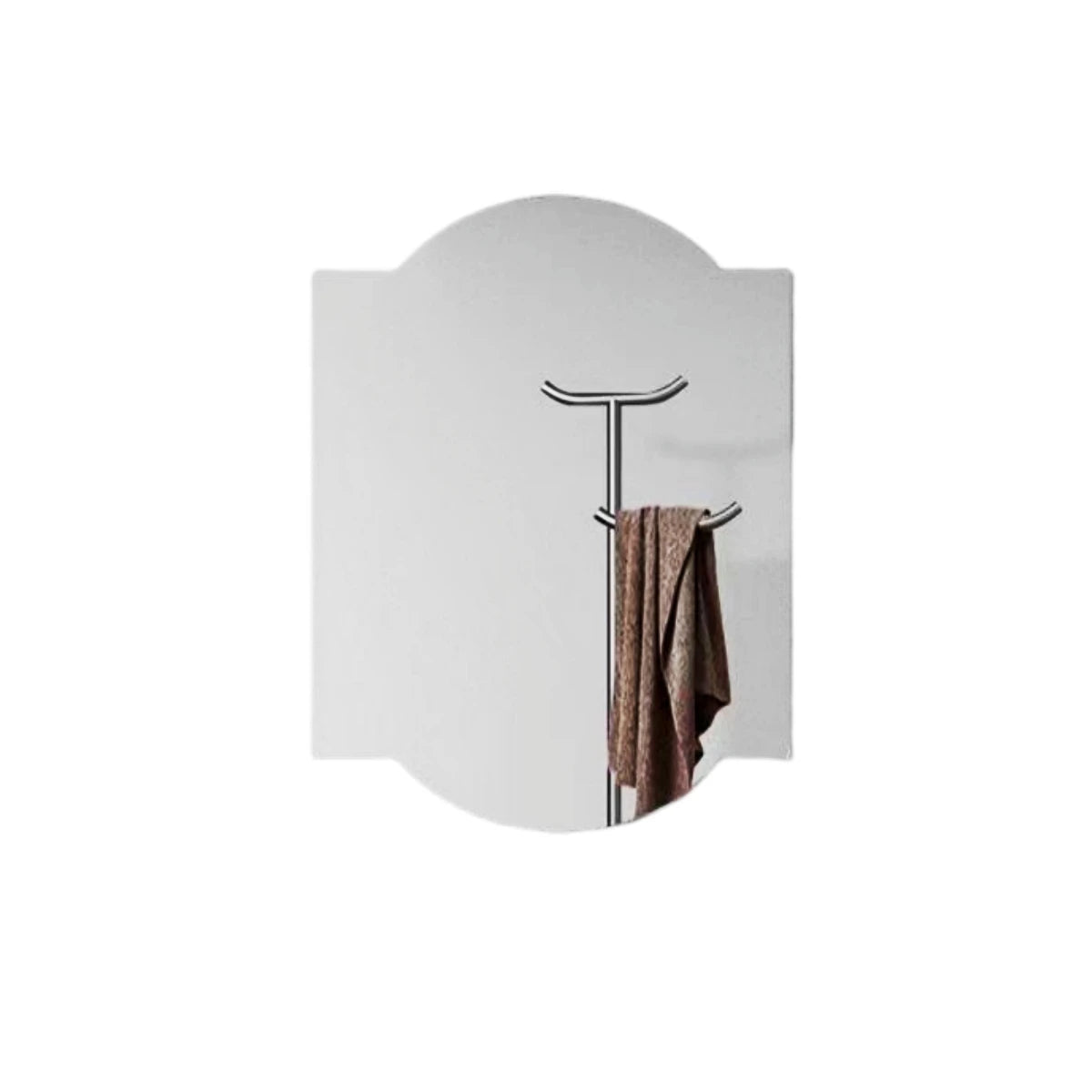 Espelho acrílico irregular para banheiro, vários tamanhos, formato de nuvem inquebrável, espelho de parede, adesivos acrílicos, decoração de sala de estar