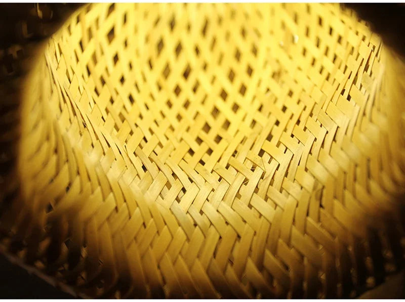 2025 mais novo pingente de bambu lâmpadas luzes teto rattan vime lustre mão malha trança suspensa casa jantar trançado decoração quente