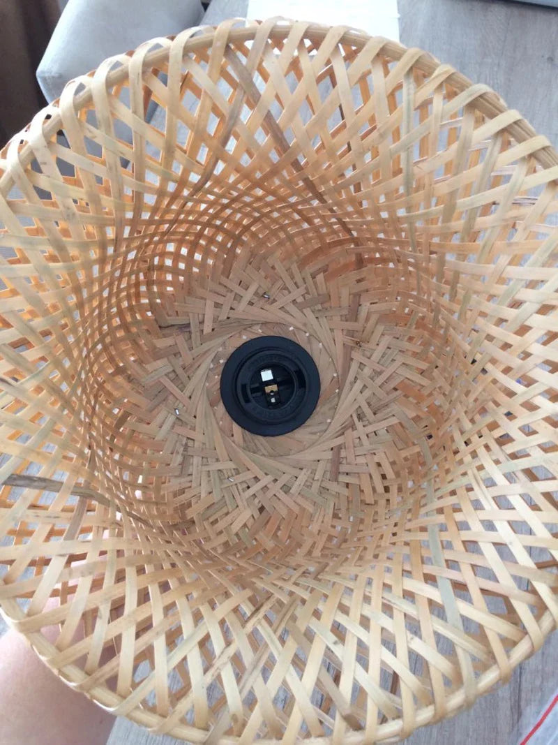 2025 mais novo pingente de bambu lâmpadas luzes teto rattan vime lustre mão malha trança suspensa casa jantar trançado decoração quente