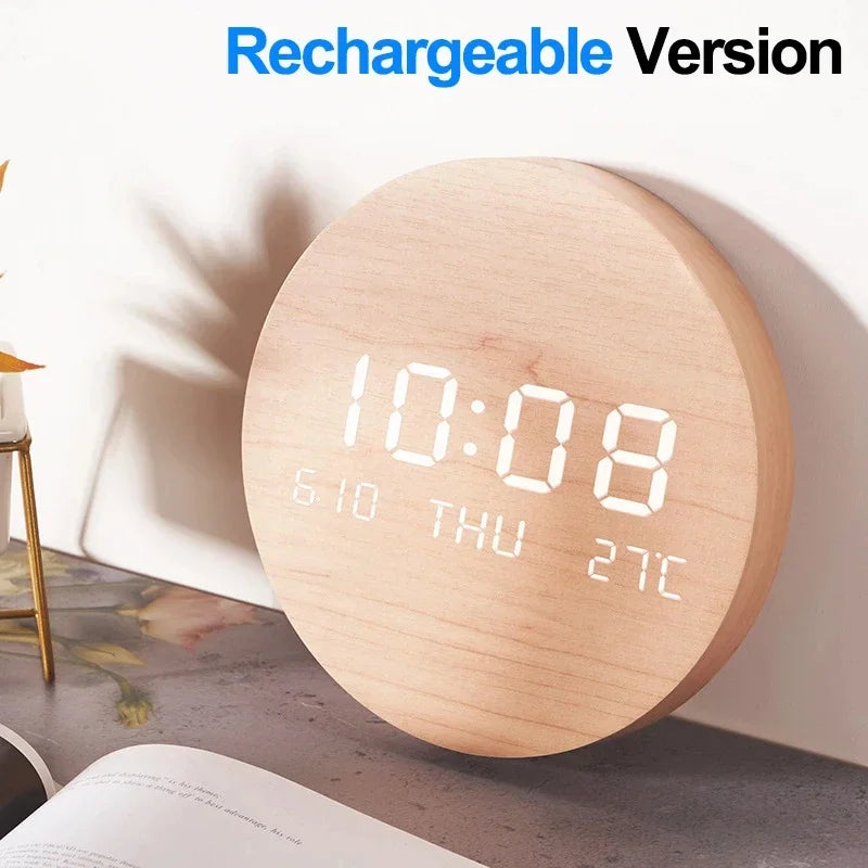 Relógio de parede digital led temperatura data hora multi-função display sala de estar casa quarto relógio silencioso moda relógio de parede