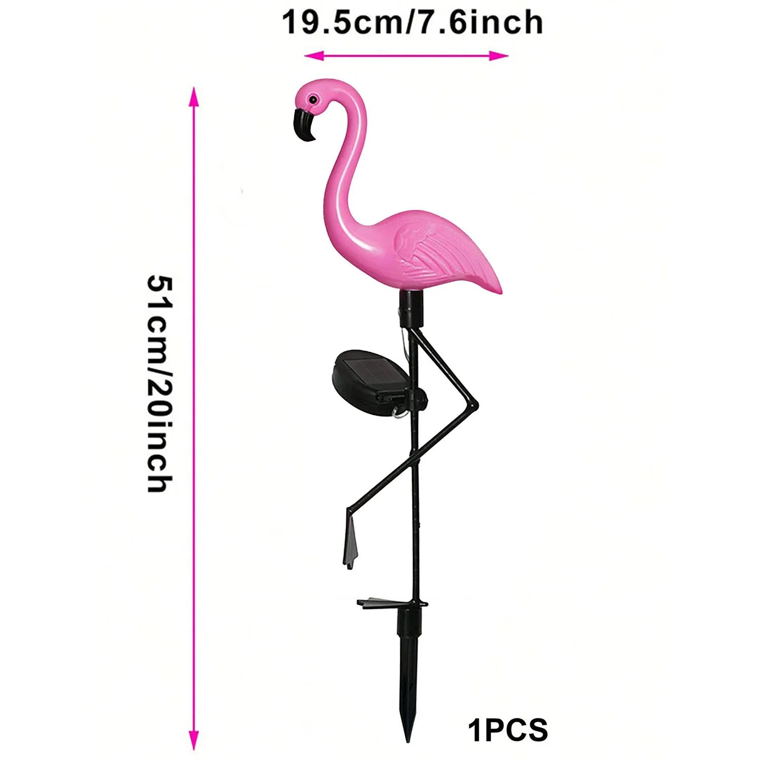 1pc/3pcs flamingo solar luzes do jardim à prova dwindproof água e à prova de vento luzes decorativas festa festiva decoração atmosfera luzes