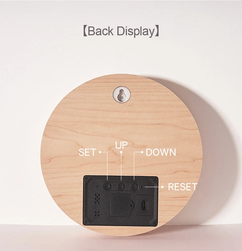 Relógio de parede digital led temperatura data hora multi-função display sala de estar casa quarto relógio silencioso moda relógio de parede