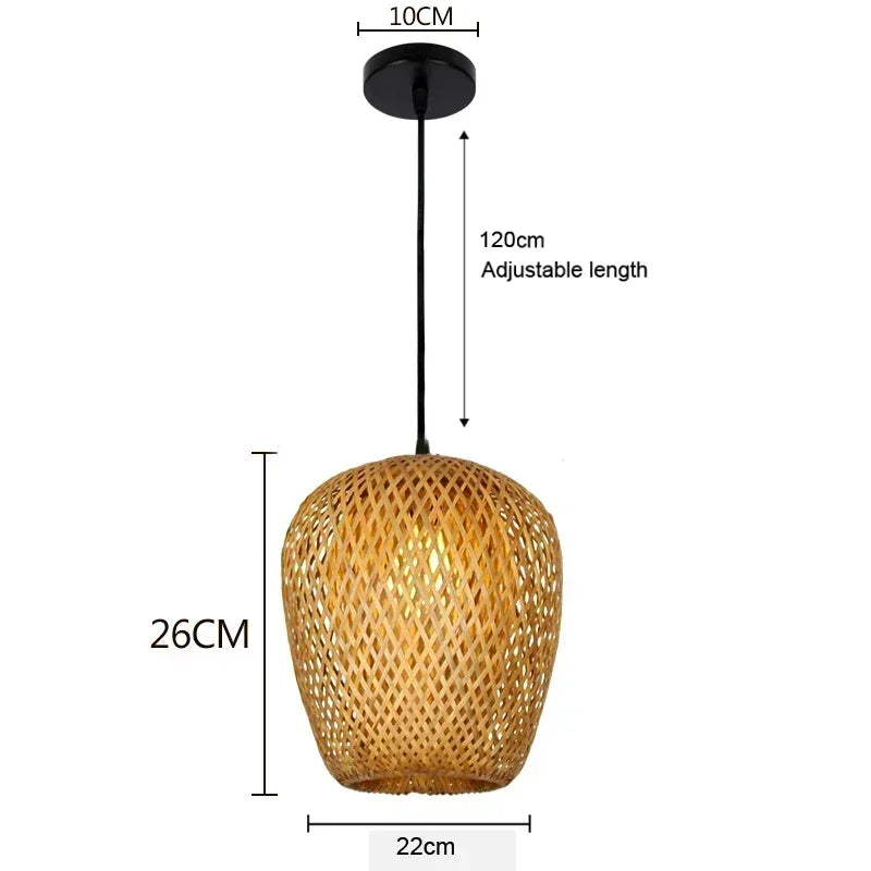 2025 mais novo pingente de bambu lâmpadas luzes teto rattan vime lustre mão malha trança suspensa casa jantar trançado decoração quente