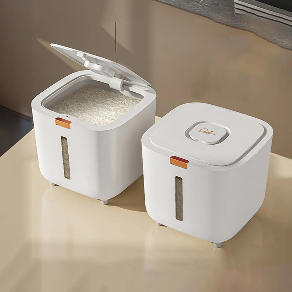 Caixa de arroz à prova de umidade à prova de insetos, jarra selada de grãos, recipiente de cozinha 5/10kg, armazenamento de cozinha, caixa de armazenamento com tampa