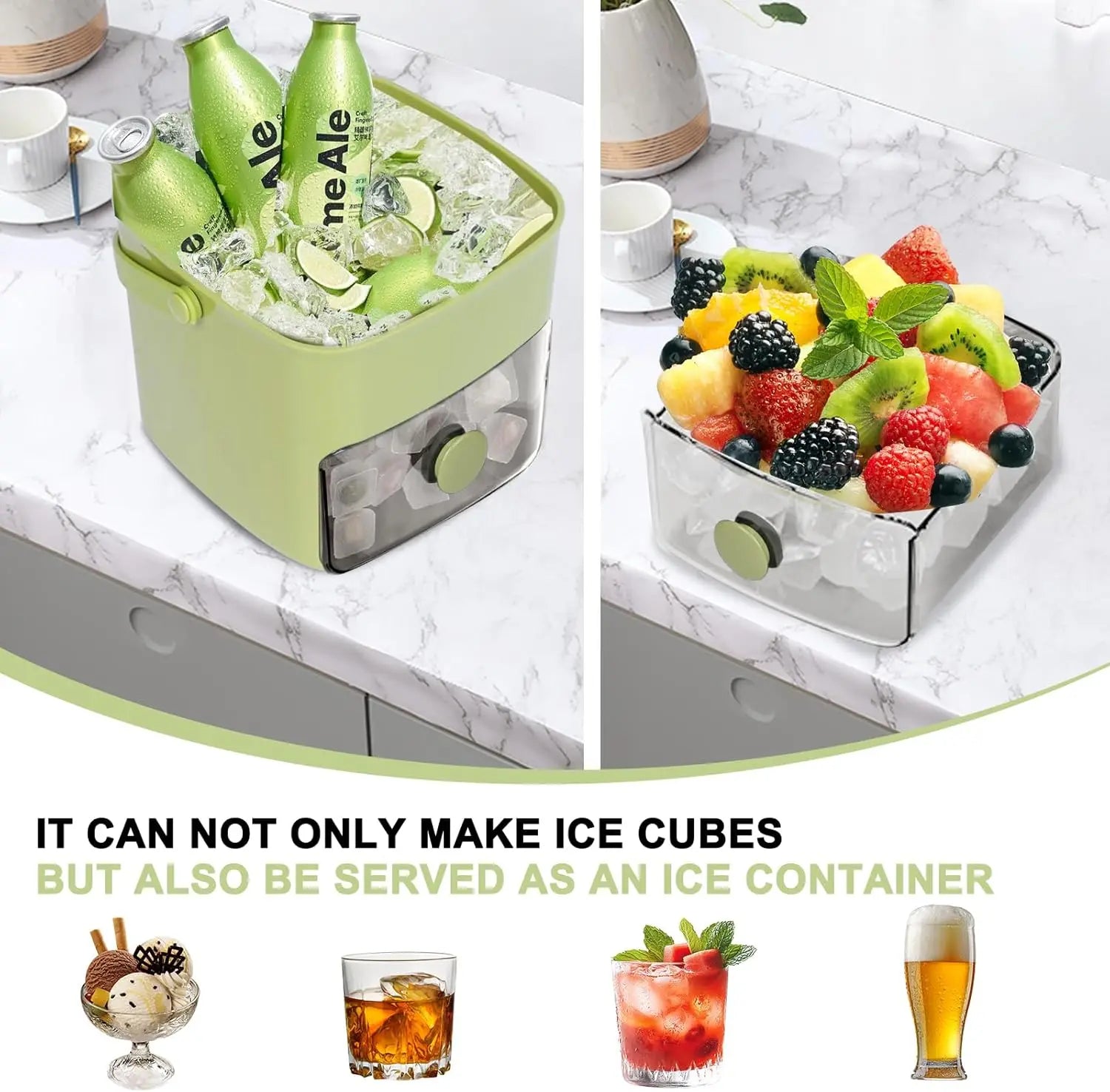 48 grade lce fazendo molde reutilizável geladeira fabricante de gelo um toque fácil liberação bandeja de cubos de gelo caseira molde casa ferramenta de fabricação de gelo