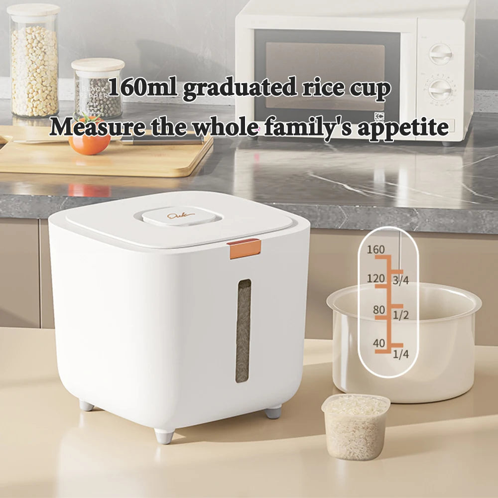Caixa de arroz à prova de umidade à prova de insetos, jarra selada de grãos, recipiente de cozinha 5/10kg, armazenamento de cozinha, caixa de armazenamento com tampa
