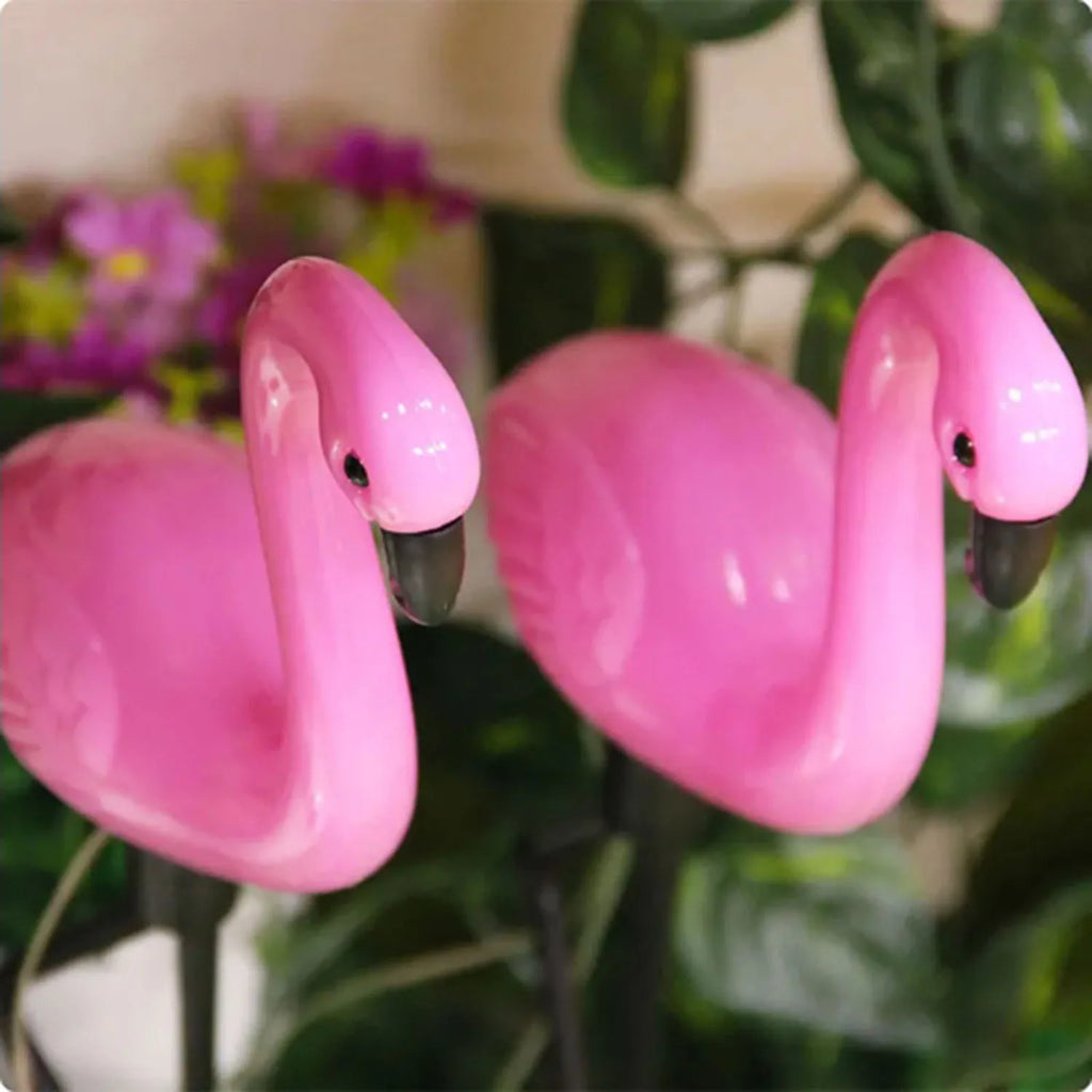 1pc/3pcs flamingo solar luzes do jardim à prova dwindproof água e à prova de vento luzes decorativas festa festiva decoração atmosfera luzes