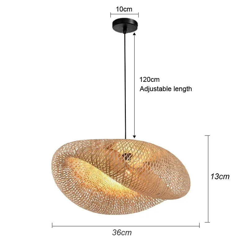 2025 mais novo pingente de bambu lâmpadas luzes teto rattan vime lustre mão malha trança suspensa casa jantar trançado decoração quente
