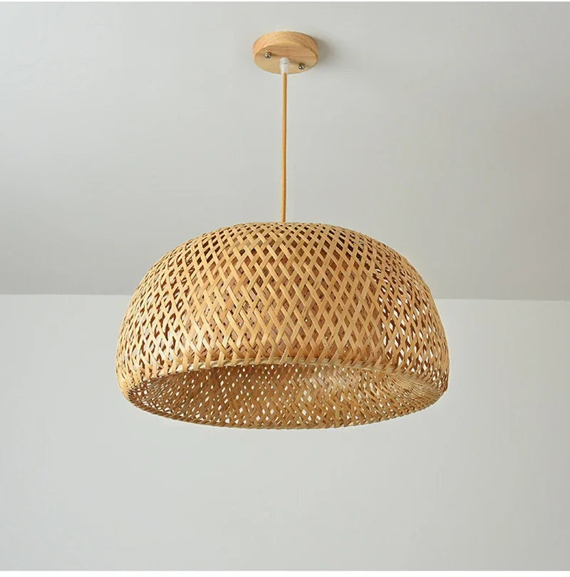 2025 mais novo pingente de bambu lâmpadas luzes teto rattan vime lustre mão malha trança suspensa casa jantar trançado decoração quente