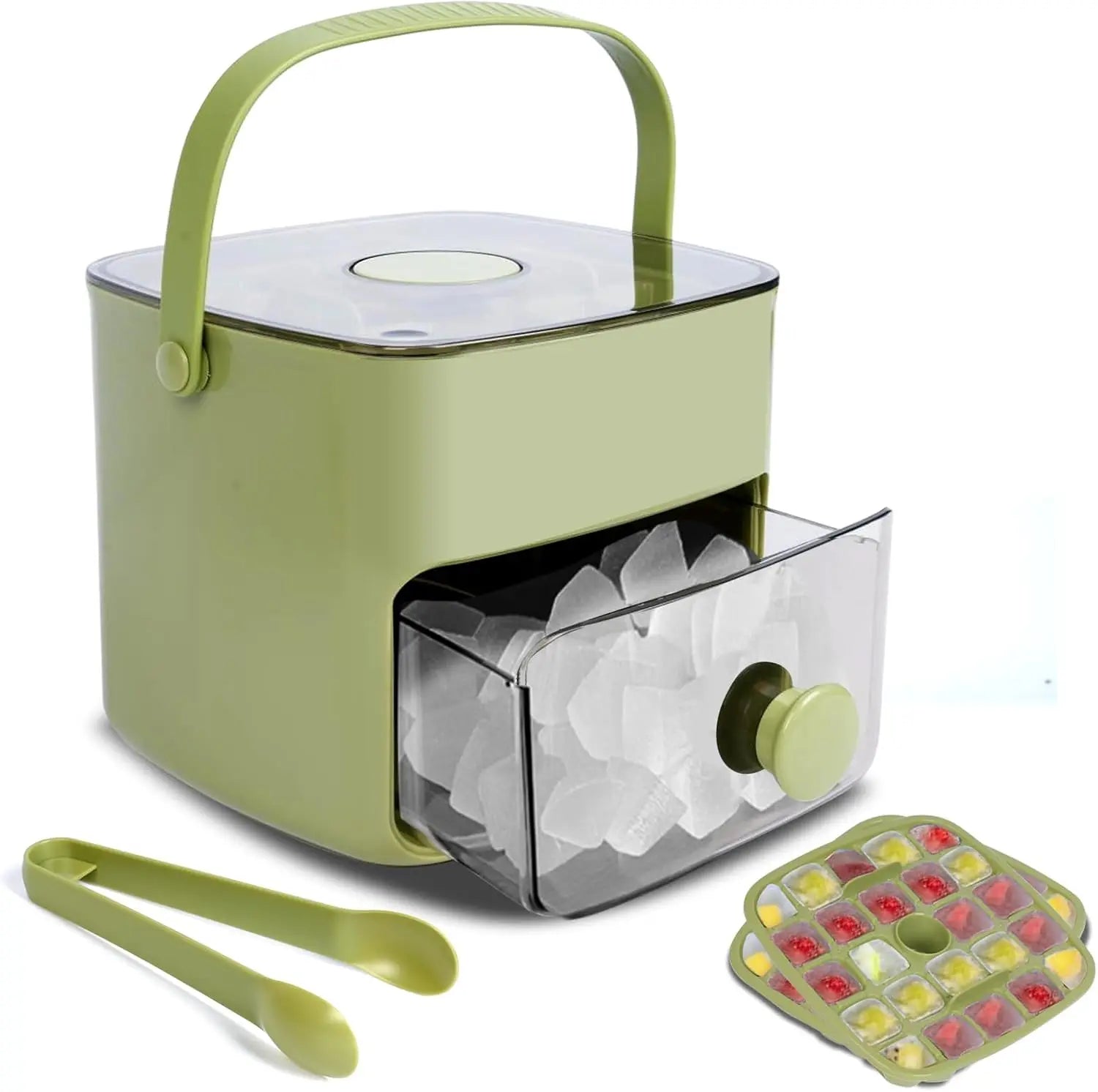 48 grade lce fazendo molde reutilizável geladeira fabricante de gelo um toque fácil liberação bandeja de cubos de gelo caseira molde casa ferramenta de fabricação de gelo