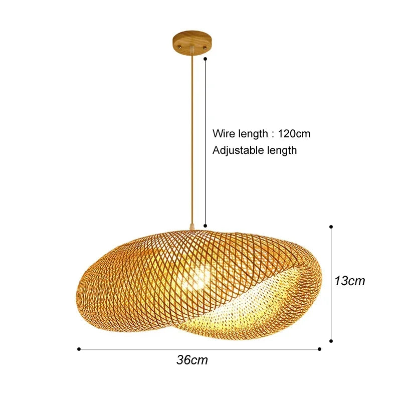 2025 mais novo pingente de bambu lâmpadas luzes teto rattan vime lustre mão malha trança suspensa casa jantar trançado decoração quente
