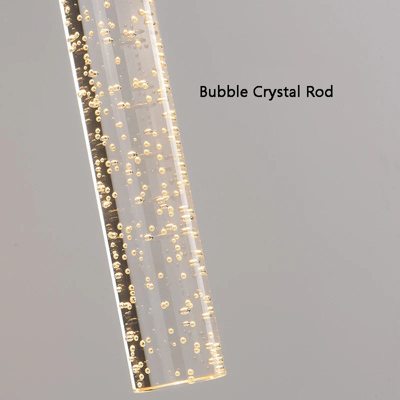 Nordic Bubble Crystal Rod LED Lâmpada de parede, quarto, cabeceira, sala, luz de parede, corredor, decoração de interiores, AC85-265V