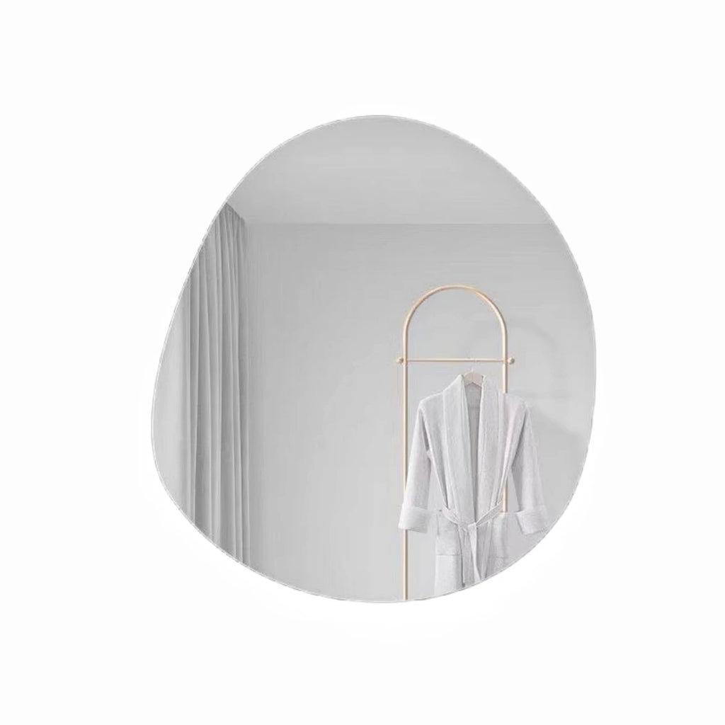 Espelho acrílico irregular para banheiro, vários tamanhos, formato de nuvem inquebrável, espelho de parede, adesivos acrílicos, decoração de sala de estar
