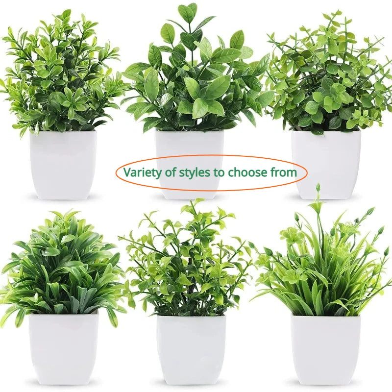 Bonsai artificial verde planta falsa eucalipto flor vaso planta para interior ao ar livre casa quarto jardim decoração suprimentos