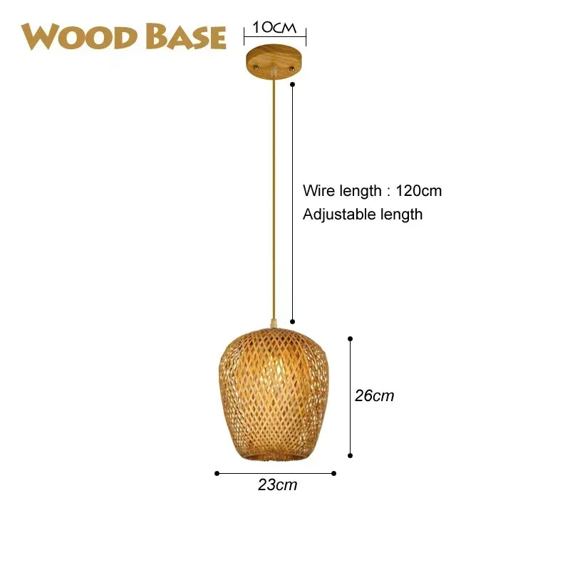 2025 mais novo pingente de bambu lâmpadas luzes teto rattan vime lustre mão malha trança suspensa casa jantar trançado decoração quente