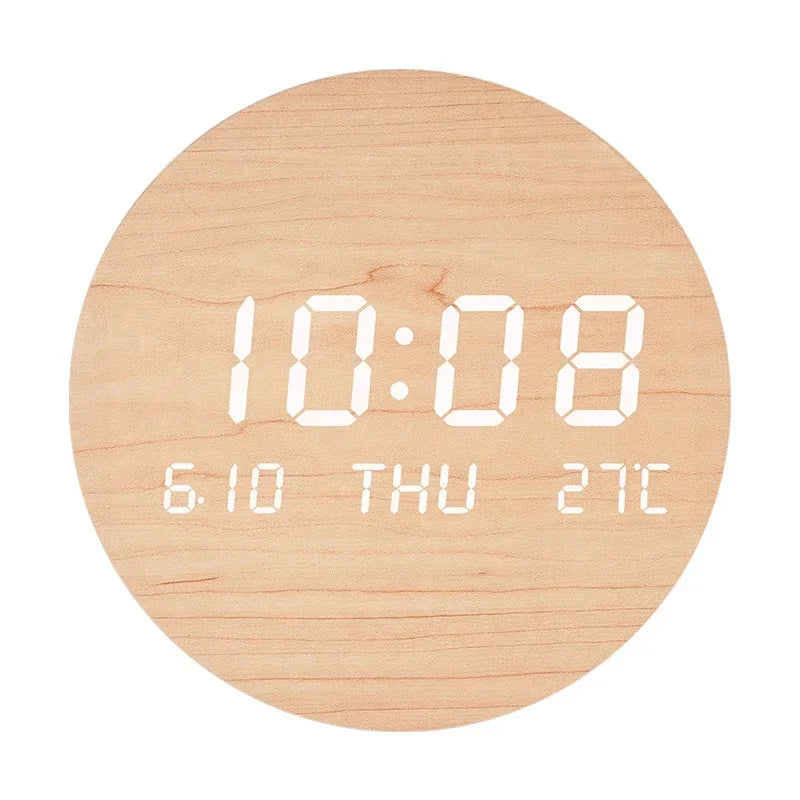 Relógio de parede digital led temperatura data hora multi-função display sala de estar casa quarto relógio silencioso moda relógio de parede